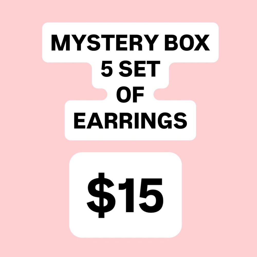 Mystery Box of 5 Earrings Set